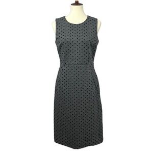 Lands’ End Charcoal Gray Black Polka Dot Sleeveless Dress Size 8T‎